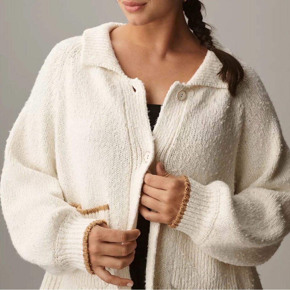 Anthropologie The Jesse Dog Icon Cardigan Sweater by Pilcro Size M - Picture 3 of 16